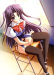  lyrical_lyric mikeou pantsu school_uniform takami_rin thighhighs 