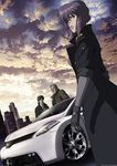  batou car ghost_in_the_shell kusanagi_motoko sky sunset 