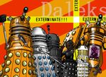  bad_pixiv_id caution_tape dalek davros_(doctor_who) doctor_who ga_rune_pose galaxy_angel_rune no_humans parody shumokugame 