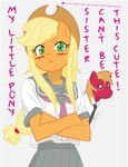  anthro applejack_(mlp) big_macintosh_(mlp) draft_horse equine female friendship_is_magic horse male my_little_pony pony unknown_artist 