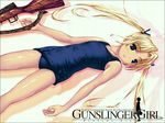 blonde gunslinger_girl mizugi pettanko sukumizu triela twin_tails 