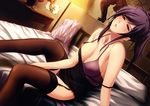  cleavage color_gap fixed nipple_slip pantsu pianissimo stockings sugina_miki thighhighs 