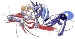  crossover equine female friendship_is_magic ghibli horn horse human mammal my_little_pony narcissa_of_the_wind nausica&#228;_of_the_valley_of_the_wind nausicaa plain_background pony princess_luna_(mlp) studio_ghibli unknown_artist white_background winged_unicorn wings 