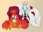  blue_eyes canine controller female fox kirn molly multiple_tails playstation_3 tail tatious video_games 