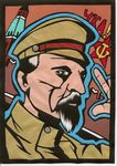  \m/ absurdres beard black_eyes commissar_(papercraft) communism facial_hair feliks_edmundovich_dzerzhinskii hammer_and_sickle hat highres kirigami male_focus politician seikan_hikou solo soviet star 