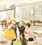  celty_sturluson durarara!! heiwajima_shizuo shopping sonohara_anri 