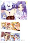  chibi dress fujiwara_warawara haruka_ni_aogi_uruwashi_no iris_(princess_waltz) miko natsushoujo pantsu princess_waltz school_uniform serizawa_aki skirt_lift takatsuki_tonoko takeya_masami te_to_te_try_on! thighhighs twinkle_crusaders wafuku yunoha yunohana 