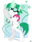  crossover doctor_insano equine eyewear glasses green_hair hair horn horse male mammal my_little_pony plain_background pony science solo son_of_insano spoony stethoscope unicorn white_background 