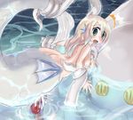  /\/\/\ ^^^ bdsm bestiality blue_eyes blush bondage bound breasts egg_laying mermaid monster_girl ocean rape silver_hair squid surprise surprised tentacle 