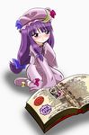  bad_source book crescent dragon_ball dragon_ball_z frieza hat highres long_hair long_sleeves low-tied_long_hair patchouli_knowledge pink_hat purple_hair solo touhou 
