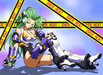  aschen_brodel bodysuit endless_frontier fingerless_gloves gloves green_eyes green_hair long_hair solo super_robot_wars super_robot_wars_og_saga_mugen_no_frontier 