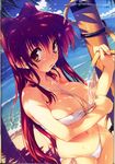  amaduyu_tatsuki bikini binding_discoloration breasts cleavage find_similar huge_breasts kousaka_tamaki mizugi nipples oppai to_heart to_heart_2 
