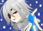  absurdres ahoge blazblue esuto eyepatch highres nu-13 red_eyes silver_hair smile solo 