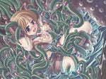  blonde bulbs extreme_content hunter mil purple_eyes ragnarok_online semen shorts tentacles water wet_shirt xration 