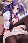  kawai_ameri lump_of_sugar moekibara_fumitake nopan pantyhose pussy_juice school_uniform skirt_lift tayutama vibrator 