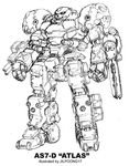  battletech greyscale jilpoong17 mecha monochrome no_humans sketch skull weapon 