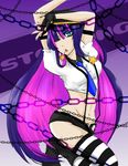  artist_request chains panty_&amp;_stocking_with_garterbelt police police_uniform stocking_(character) stocking_(psg) uniform wink 