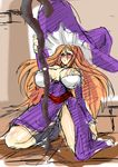  artist_request blush breasts cleavage danna_(karatekikku) dragon&#039;s_crown dragon's_crown glasses hat huge_breasts sorceress_(dragon&#039;s_crown) sorceress_(dragon's_crown) staff thong vanillaware weapon 