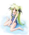  aoi_wakusei blonde_hair fate_testarossa long_hair lyrical_nanoha mahou_shoujo_lyrical_nanoha name_tag one-piece_swimsuit school_swimsuit solo swimsuit 