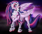  armor awesome equine female friendship_is_magic horns horse jewlecho my_little_pony pony purple_eyes twilight_moon_(mlp) two_tone_hair 