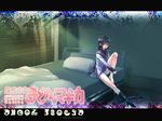  akemi_homura barefoot bed bedroom black_hair blue_eyes hairband highres indoors letterboxed long_hair madoka_runes magical_girl mahou_shoujo_madoka_magica nigorimizu panties pantyhose pantyhose_pull shoes single_shoe sitting solo underwear undressing wallpaper 