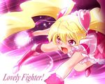  :o angry bad_id bad_pixiv_id blonde_hair boots bow cure_peach dress eyelashes fresh_precure! frills hair_ornament hairpin heart heart_hair_ornament knee_boots long_hair magic magical_girl momozono_love nekozawa_yukari open_mouth pink_bow pink_eyes pink_footwear precure solo sparkle twintails wrist_cuffs 