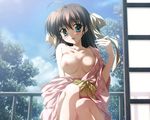  breasts brown_hair ef ef_a_fairy_tale_of_the_two japanese_clothes miyamura_miyako nanao_naru nipples no_bra nopan yukata 