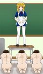  animated_gif blonde maid pantsu sawachika_eri school_rumble shimapan tagme thighhighs twin_tails 