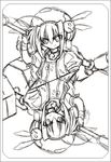  graf_eisen greyscale lyrical_nanoha mahou_shoujo_lyrical_nanoha mahou_shoujo_lyrical_nanoha_a's monochrome sketch solo uka vita yuuka_(o.t.kingdom) 