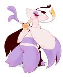 female figy_berry hi_res kosyo licking mienshao nintendo plain_background pok&#233;mon pok&eacute;mon potion red_eyes solo suggestive tongue tongue_out video_games white_background 