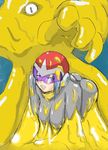  blues_(rockman) blush female genderswap girl helmet monster protoman rockman slime tororu yellow_devil 