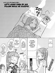  3girls 98-tan artist_request character_request doujinshi greyscale hard_translated homeko homeo monochrome multiple_girls os-tan sleeping the_star_of_delight translated xp_home-tan xpmc 