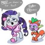  dragon equine female feral friendship_is_magic fur_suit fursuit green_eyes hair horn horse long_hair male mammal my_little_pony pony purple_hair rarity_(mlp) scalie short_hair spike_(mlp) supercleveland64 unicorn unknown_artist 