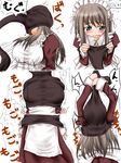  apron blush brown_hair character_request comic female girl green_eyes living_clothes maid maid_apron vore wintermute_(artist) 