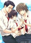  3boys black_hair brown_eyes brown_hair school_uniform shota yaoi yuzuki_ichi 