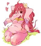  &hearts; big_thighs bikini breasts chubby clothed clothing elephant fat female hair long_hair looking_at_viewer mammal overweight pink pink_body plain_background skimpy solo swimsuit thick_thighs tight_clothing under_boob unknown_artist white_background 