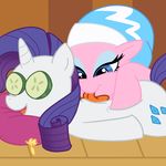  cutie_mark equine female feral friendship_is_magic horn horse lesbian licking madmax mammal massage my_little_pony pony rarity_(mlp) spa tongue unicorn 