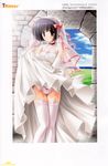  akane_makes_revolution dress ikegami_akane pantsu skirt_lift stockings thighhighs wedding_dress 