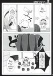  comic doujinshi food greyscale hard_translated higurashi_no_naku_koro_ni houjou_satoko kisaragi_mizu monochrome pumpkin short_hair star translated 