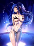  bikini cleavage erect_nipples hayase_mitsuki kimi_ga_nozomu_eien long_blue_hair mizugi oppai shitapai tagme 