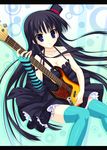  akiyama_mio cleavage dress guitar indico_lite k-on! mitha thighhighs 