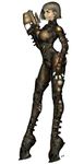  alien1452 armor ballet_boots blood boots elbow_gloves fantasy gloves gun highres leather original solo thigh_boots thighhighs torn_clothes weapon 