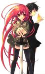  noizi_ito sakai_yuuji scanning_resolution school_uniform screening shakugan_no_shana shana sword thighhighs 