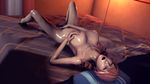  1girl 3d bed bedspread blanket breasts dutch_angle feet final_fantasy final_fantasy_xiii fingering highres indoors lactation large_breasts masturbation milk naked nude oerba_dia_vanille oerba_die_vanille on_bed orange_hair orgasm pillow solo squirt wet 