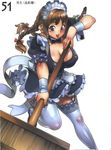  cleavage erect_nipples f.s. maid melona queen&#039;s_blade thighhighs 