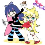  :d condom condom_in_mouth dress food goth gothic hmr mouth_hold open_mouth panty_&amp;_stocking_with_garterbelt panty_(character) panty_(psg) smile stocking_(character) stocking_(psg) 