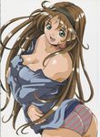  amano_yoki breast_hold cleavage oshiri pantsu shimapan 