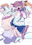  blonde breasts drill_jiru erect_clitoris fuku huge_breasts monster navel_insertion nipples open_mouth oppai pantsu serafuku skirt slime spread_legs tentacles thigh_boots thighhighs torn_clothes torn_thighhighs transparent_clothing twin_tails white_thighhighs wtf 