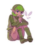  boots fairy green_eyes green_footwear green_hair green_hairband hairband hirumae pointy_ears saria smile solo the_legend_of_zelda the_legend_of_zelda:_ocarina_of_time 