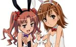  bunnygirl misaka_mikoto shinohara_kenji shirai_kuroko to_aru_majutsu_no_index white 
